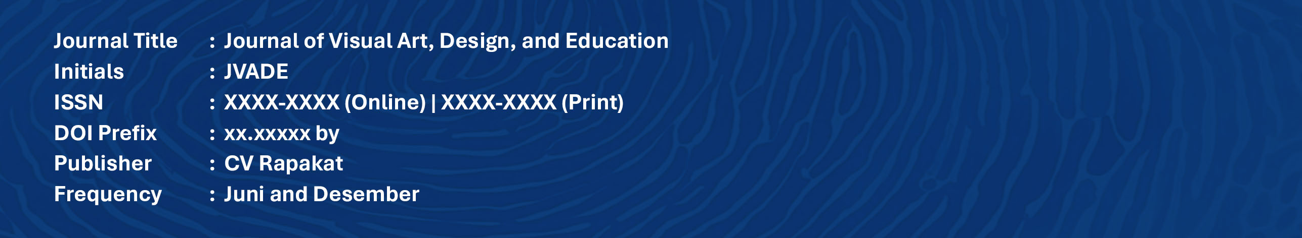 Homepage Banner Journal of Visual Art and Design Education